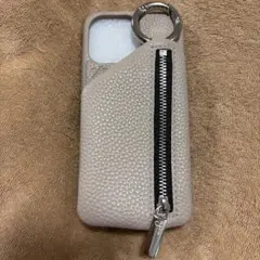 ajew iPhone14プロケース ベージュ ジップ付きのサムネイル