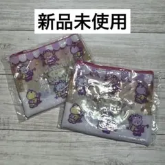 [新品未使用]ガチャガチャ マツケンサンバ×ハローキティ クリアラメポーチ
