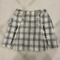 ピンクハント　チェック柄スカート　xxs