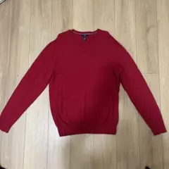Gap 赤 Vネックセーター L