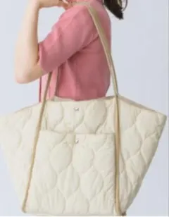 ポケット付き2 wayキルティングビッグトートバッグ NEUNA ヌナ
