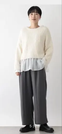 lepsim⭐︎5ゲージフラッグヤーンプルオーバー⭐︎アイボリー