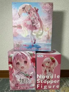 桜ミク フィギュア 3点セット