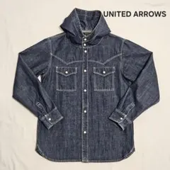 UNITED ARROWS デニムジャケット シャツ フード付 Sサイズ