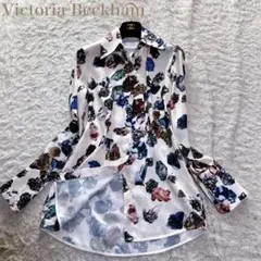 ヴィクトリアベッカム 良品 総柄 ロングスリーブ シャツブラウス ホワイト系のサムネイル