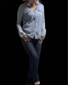 マウジー デニムシャツ　リコセル100%