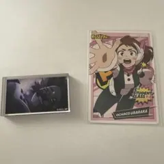 麗日お茶子　ヒーローチップスカード　背景ブロック