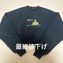 90s クロップドスウェット 古着 リメイクシャツ アメカジ 平成 ストリート