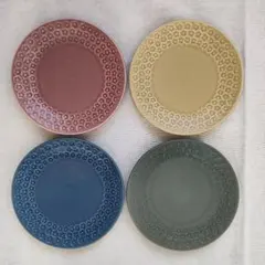 美濃焼 フルール16.5cmプレート 4枚セット