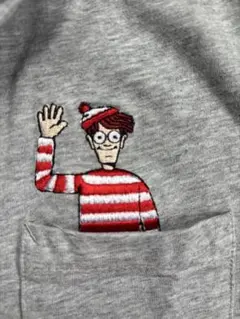 WHERE'S WALLY? ポロシャツ グレー M ウォーリー