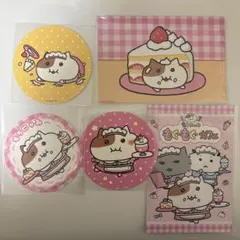 もちにゃみもぐもぐカフェ ノベルティフルコンプセット コースター ポストカード もちにゃみもぐもぐカフェ もちにゃみ4点 コースター ポストカード
