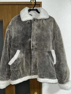 裏ボア・コーデュロイ・ブルゾン・韓国系・オーバーサイズ