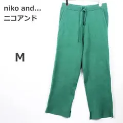 【ニコアンド】カジュアルパンツ ニット リラックス ゴムウエスト 部屋着 Mのサムネイル