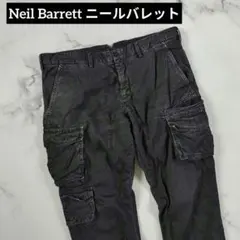 【希少】Neil Barrett ニールバレット ラトビア製 カーゴパンツ 黒のサムネイル