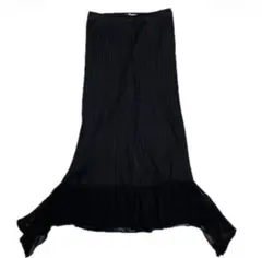 新品タグ付き pleats please フリンジ ウエストゴム スカート 黒 | Mercari