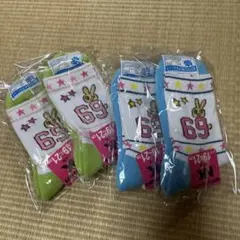 クルー丈　ソックスうさぎ4足セット