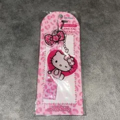 ハローキティ ラメタグキーホルダー ヒョウ柄ピンク