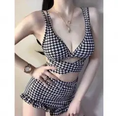 千鳥柄 セパレート水着