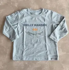 【美品】HELLY HANSEN キッズ 長袖カットソー ライトブルー