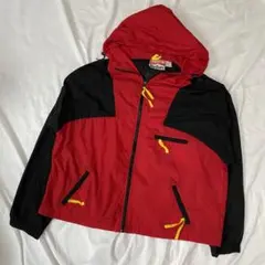 90s マルボロ ロゴナイロンジャケット L レッド 赤 ブラック黒 アウター