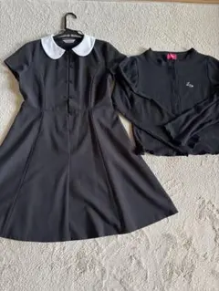 黒 襟付き ワンピース　150
