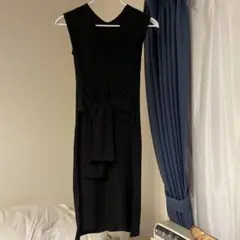 美品✨ ルルウィルビー フロントスリットロングワンピース 【2】 黒