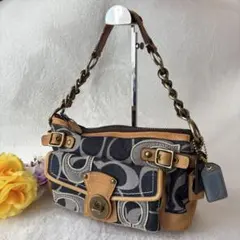 超希少✨ Coach Legacy Turn Lock Bag denim