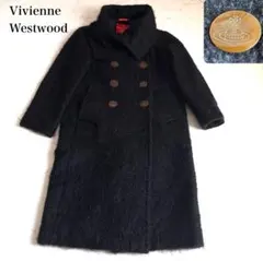 極美品 ヴィヴィアンウエストウッド ロングコート モヘヤ混 ブラック オーブ 黒