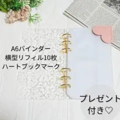 特典付き❤A6 アクリルバインダー リフィル10枚 ハートブックマーク 貯金 b