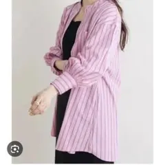 kastane ストライプビッグシャツ