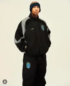 corteiz ナイロンパンツ Corteiz Litework Printed Logo Nylon Cuff Zip Track Pants