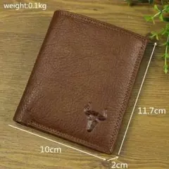 高級牛革手作りレザー二つ折り財布ウォチレット本革106