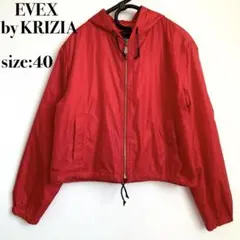 EVEX by KRIZIA ナイロンパーカー サイズ40 赤 レッドのサムネイル