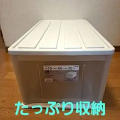 収納ケース 66×39×30 cm たっぷり収納６６L　ホワイト