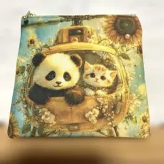 ハンドメイド パンダ柄のマルチポーチ - メルカリ