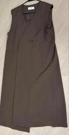 GLOBAL WORK ブラウン ノースリーブジレ