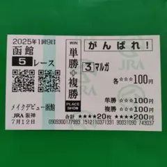 JRA マルガ 記念馬券 単勝馬券 - メルカリ