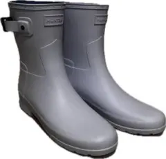 HUNTER ホワイト長靴 バックル付き