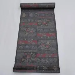 M23-20 新品保管品 正絹 本場大島紬 着尺反物 黒灰 更紗模様 証紙付 M11-15 新品保管品 正絹 本場大島紬 着尺反物 黒灰 花柄 証紙付 - メルカリ