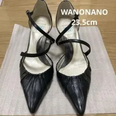 WANONANO 皮革ストラップパンプス　23.5cm ブラックのサムネイル