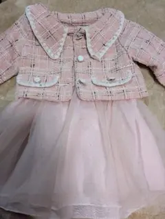 フォーマルドレス ジャケットセット ピンク　80サイズ