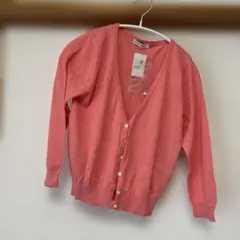 新品タグ付earth music&ecology ピンク VネックカーディガンS