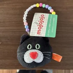 【黒ネコ】mojojojo ビーズチェーン付き フェイスマスコット2