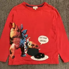 Paul Smith ジュニア　恐竜デザイン 長袖カットソー 110cm 赤
