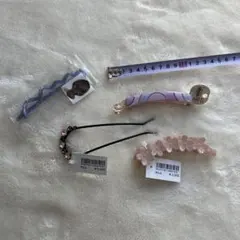 ヘアアクセサリーセット 青 紫 ピンク 黒