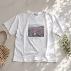 B34 B:MING by BEAMS フォトプリント Tシャツ 半袖 白のサムネイル