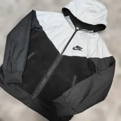 ナイキ　ボアジャケット　切替　異素材　レディース　Lサイズ　ブラック　ジャンパー