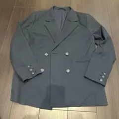 238ネイビーダブルブレスト テーラードジャケット Lサイズ