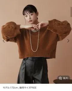 新品未開封　RAGEBLUE ボリュームスリーブ/袖デザインモールニット