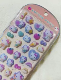 キティ　コットンパフィシール　サンリオ　ハローキティ　匿名即発送